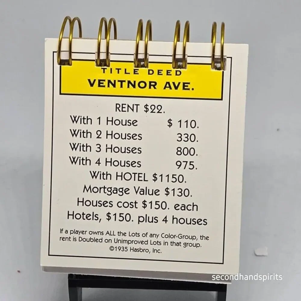 Hand-Assembled Monopoly-Themed Mini Journal - Ventnor
